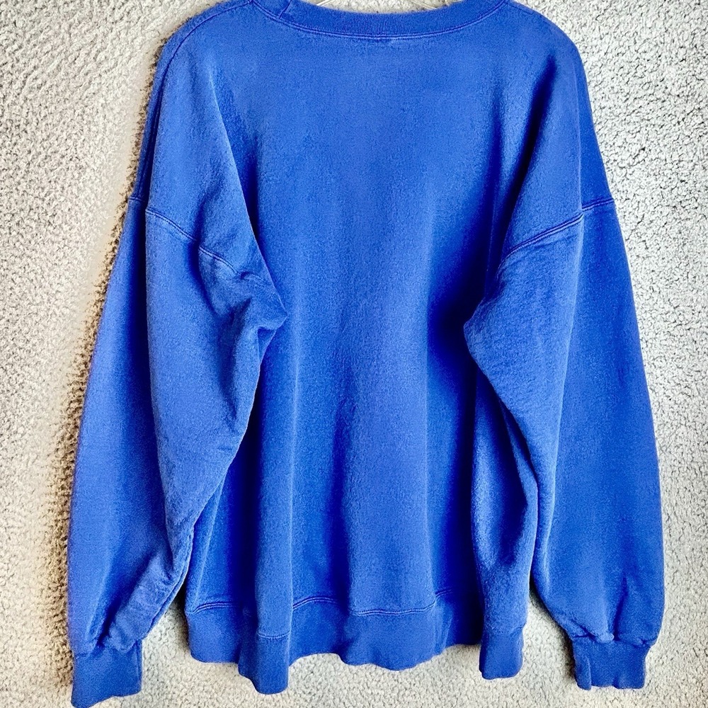 Vintage Blue Sturdy Sweats by Lee Blank Crewneck Sweatshirt Made In USA Sz L/XL